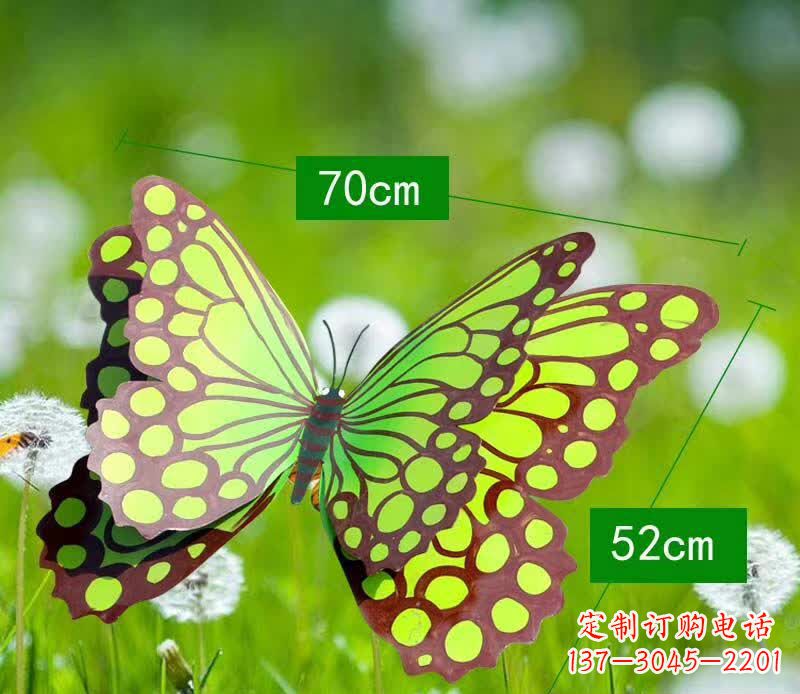 益阳不锈钢蝴蝶雕塑彩色园林的精灵
