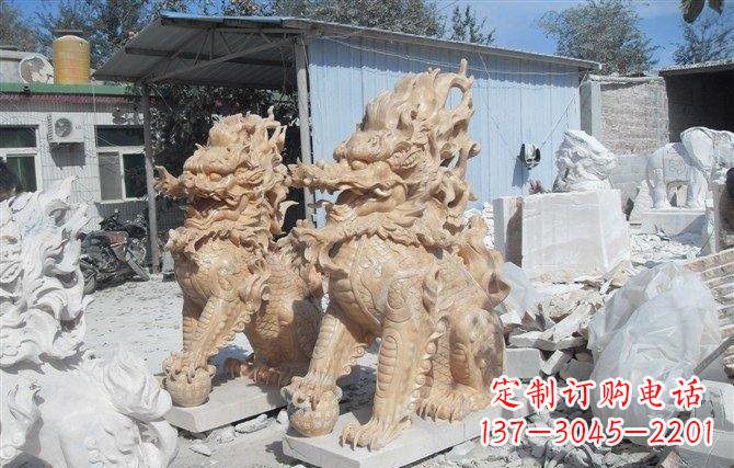 益阳麒麟石雕一个具有传统文化精髓的艺术品