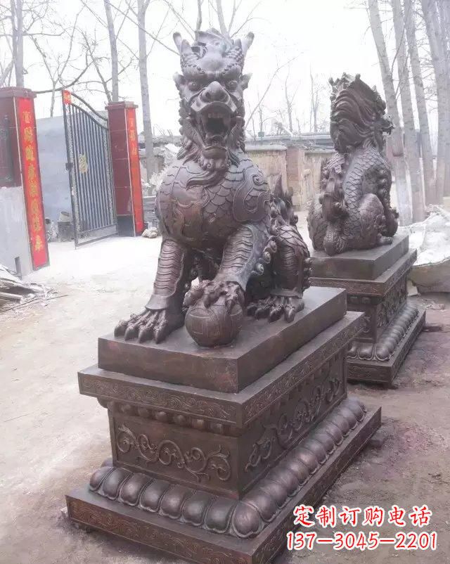 益阳麒麟雕塑古老而又神秘
