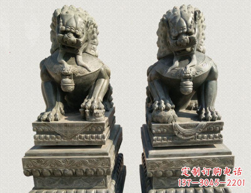 益阳狮子雕塑象征王者风范