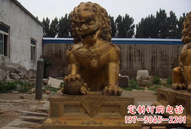 益阳静谧的狮子雕塑精美的工艺与精神传承