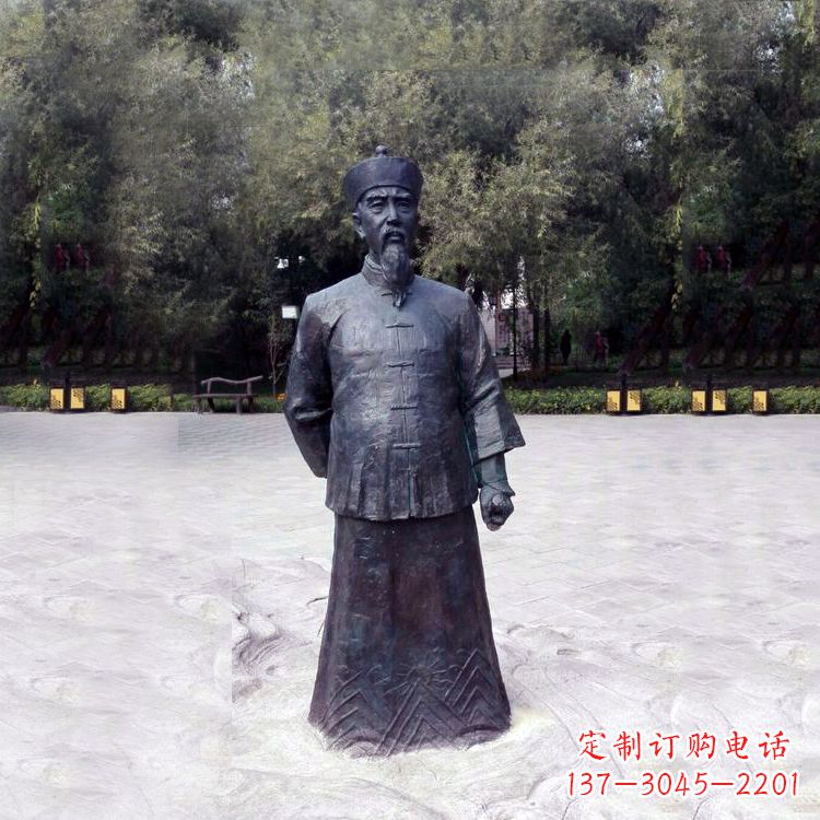 益阳曾国藩铜像中国晚清名臣的荣耀