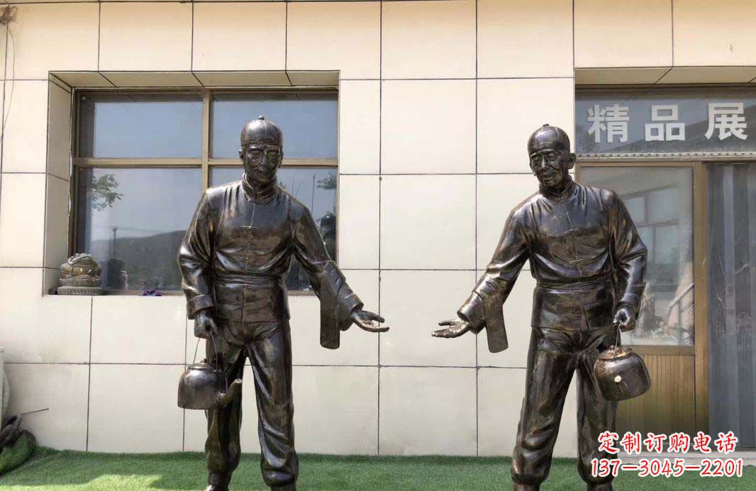 益阳店小二雕塑——记茶馆民俗
