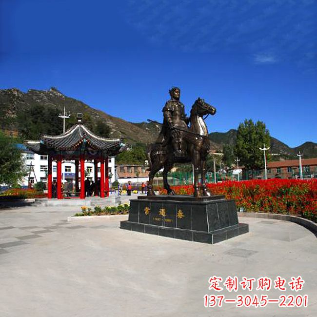 益阳纪念历史名人的骑马雕塑
