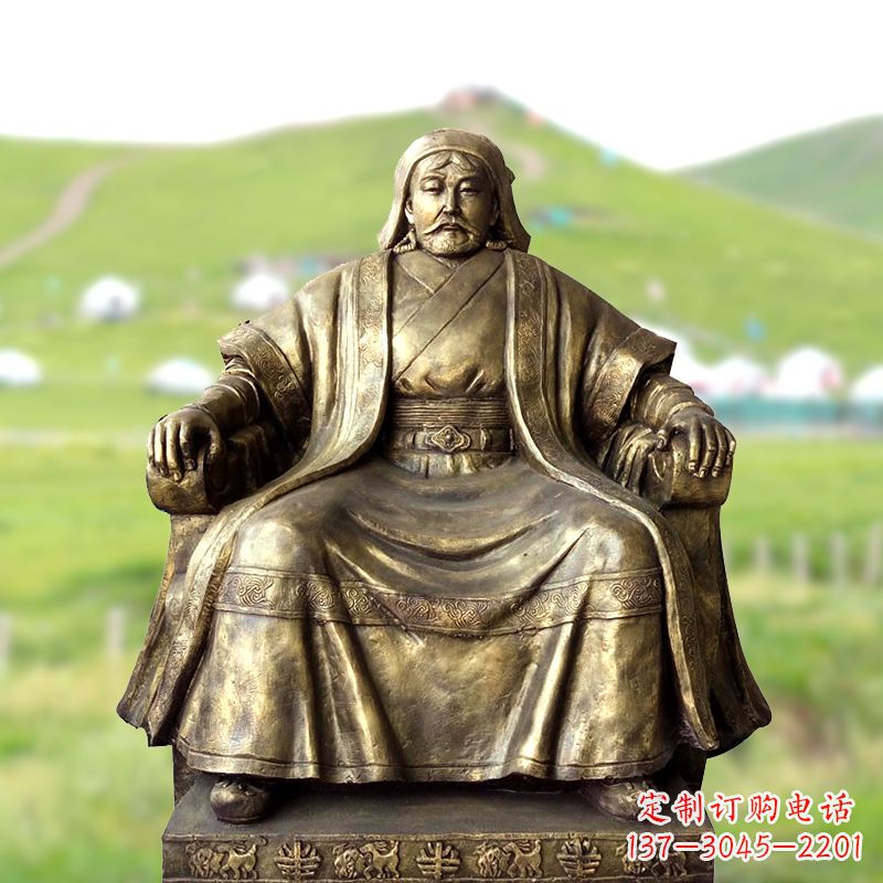益阳成吉思汗一件经典的玻璃钢雕塑