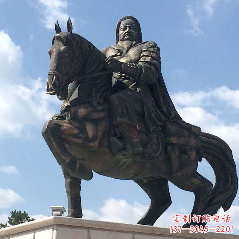 益阳成吉思汗驰骋铜像象征着不朽的传奇