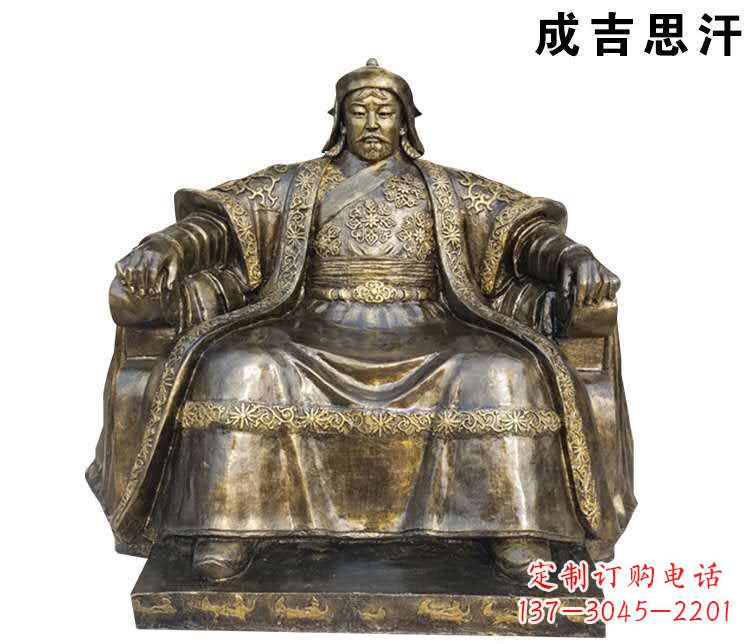 益阳成吉思汗英雄的雕像