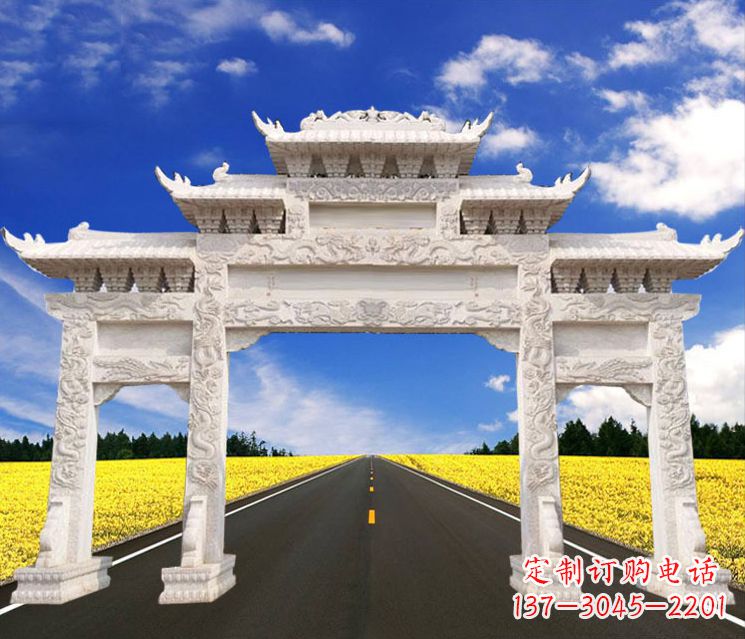 益阳城市牌楼石雕——把文化传承到实体之中