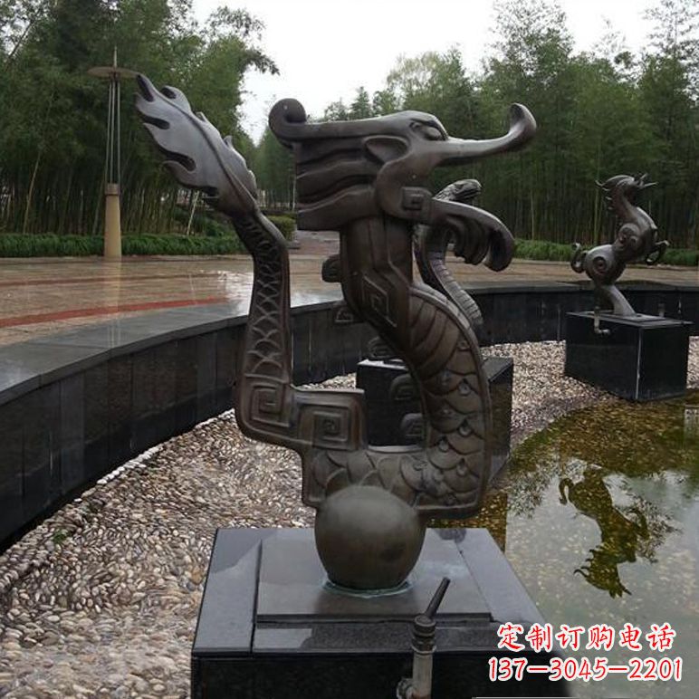 益阳城市十二生肖喷泉雕塑