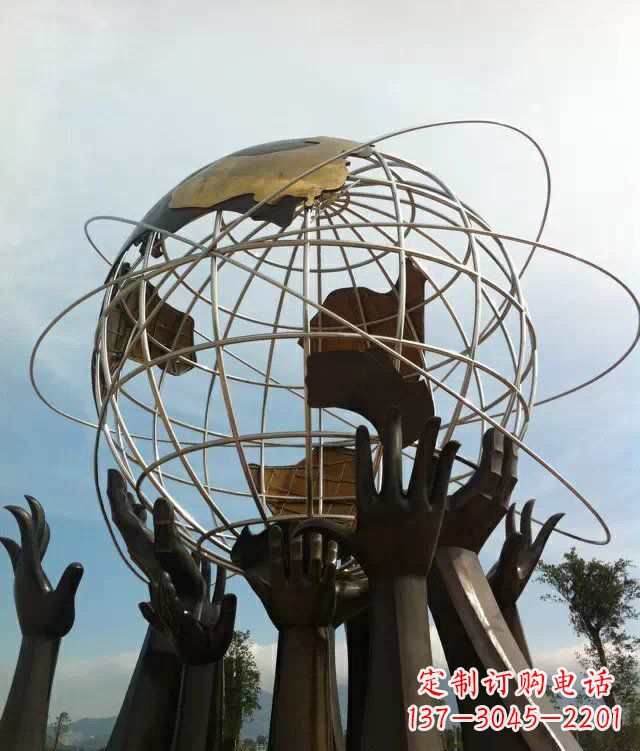 益阳石家庄的地球雕塑一个城市的精神象征