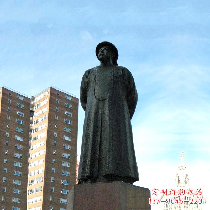 益阳林则徐雕塑标志着城市文化的名人