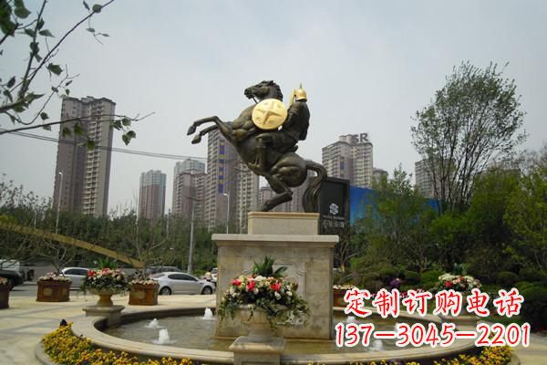 益阳铸造城市象征——铜马战士雕塑