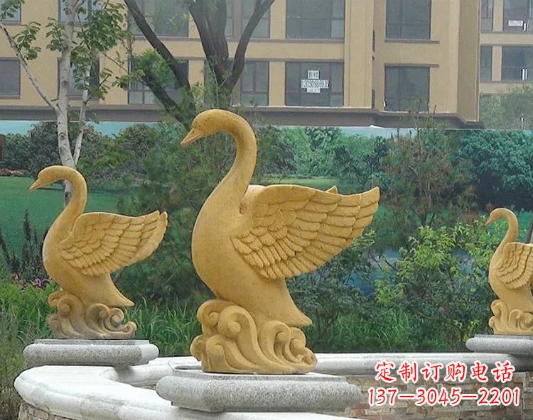 益阳天鹅雕塑美丽的园林装饰