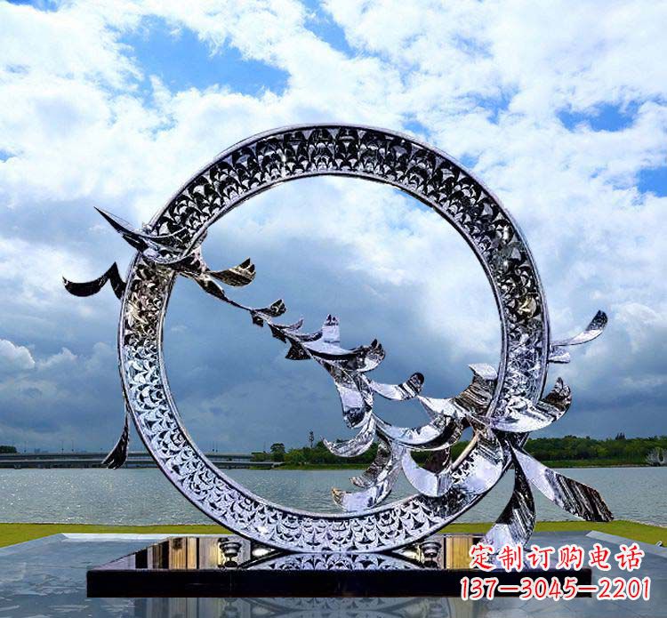 益阳大雁雕塑不锈钢精美雕刻