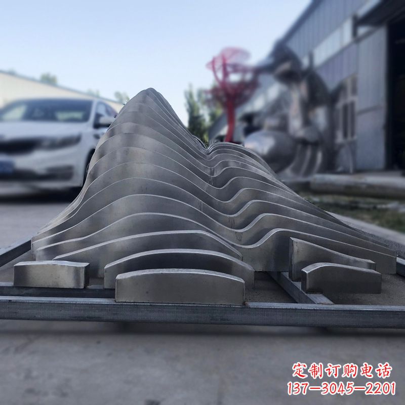 益阳不锈钢假山雕塑精致耐用的艺术品