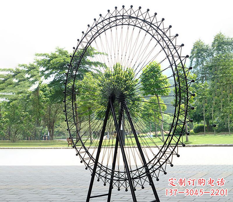 益阳不锈钢摩天轮雕塑视觉与空间的结合