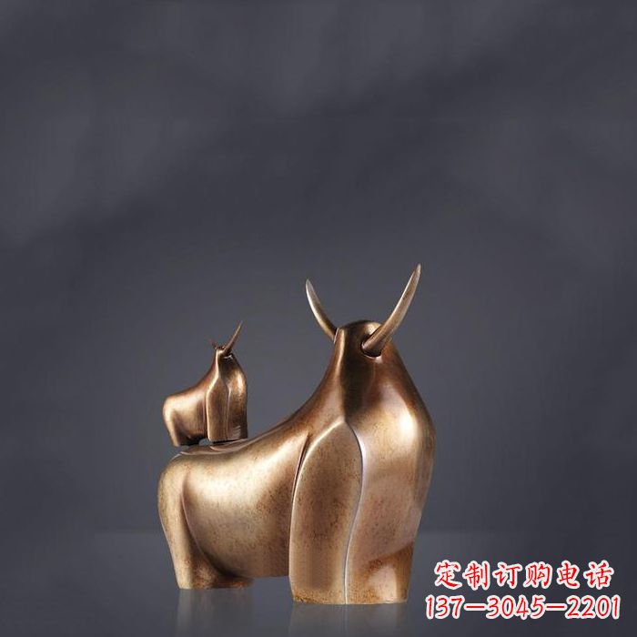 益阳精美不锈钢生肖牛雕塑