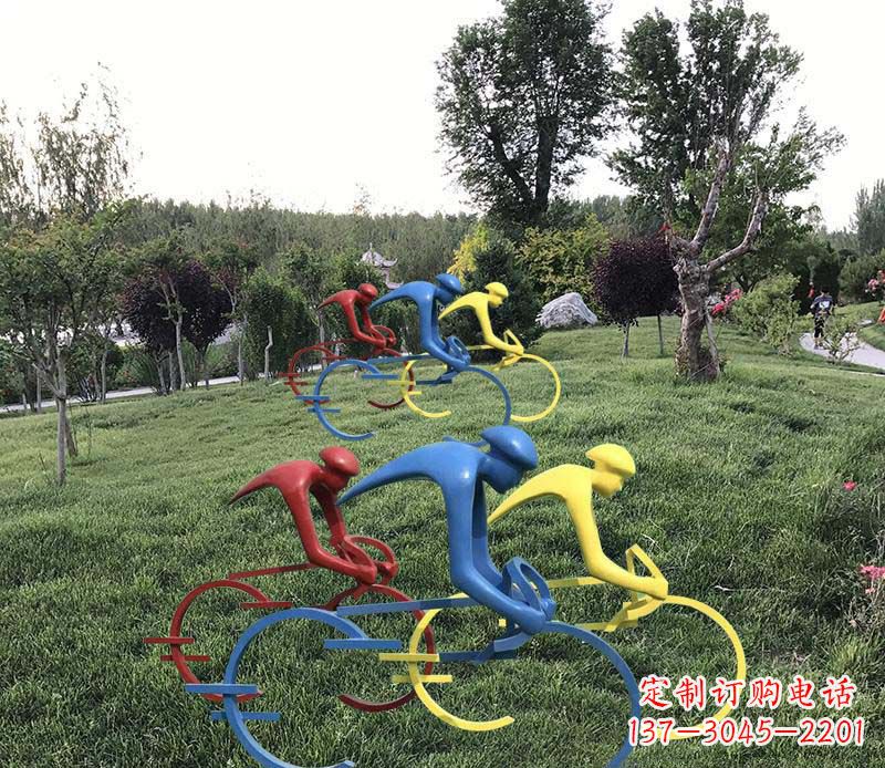 益阳抽象的自行车雕塑——构筑美丽的公园景观