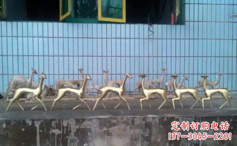 益阳抽象小鹿公园动物铜雕