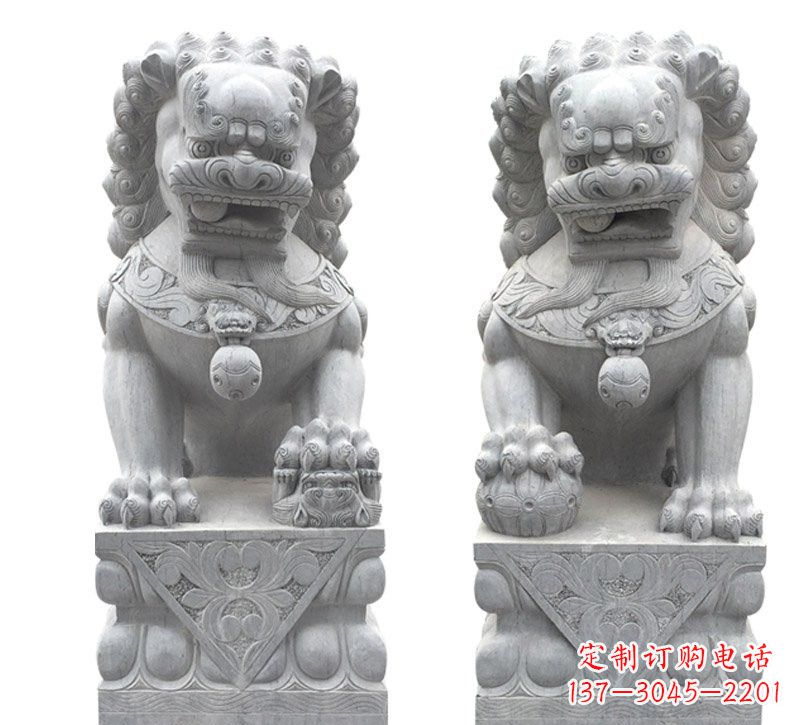 益阳传统狮子石雕