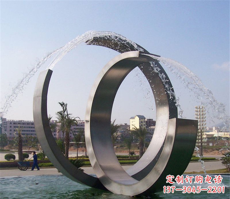 益阳精美的不锈钢喷泉雕塑