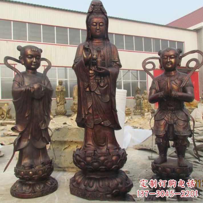益阳纯铜观音菩萨雕塑