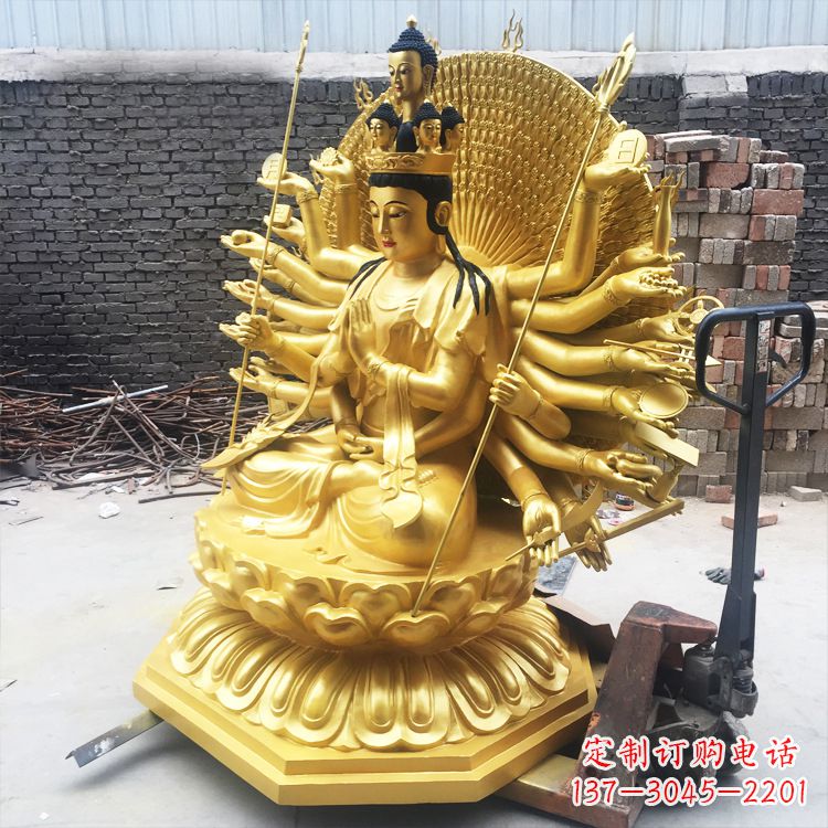 益阳精美纯铜千手观音雕塑