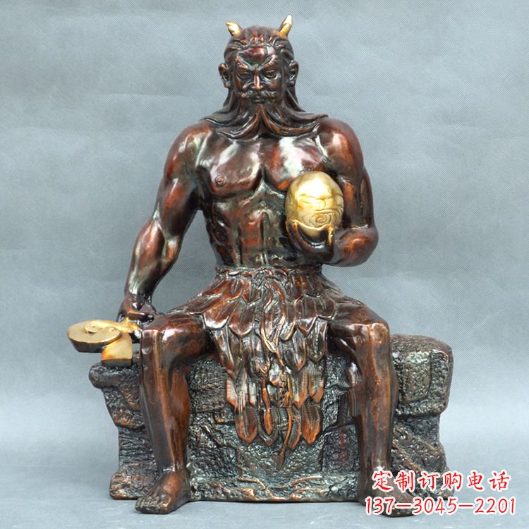 益阳神农大帝坐姿雕塑像