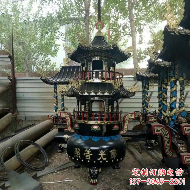 益阳纯铜香炉雕塑艺术精品