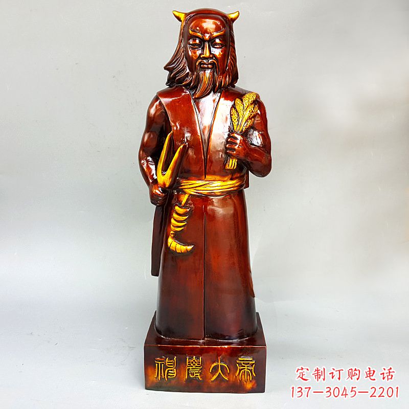 益阳神农氏铜像传承炎帝文化的艺术之作