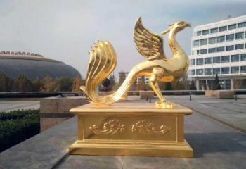 益阳城市广场的朱雀雕塑