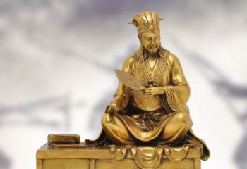 益阳纯铜诸葛亮雕塑象征中国智慧