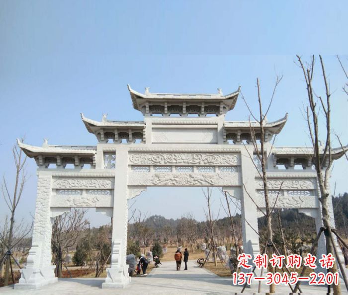益阳“村口三门石雕牌楼”——悠久历史的见证