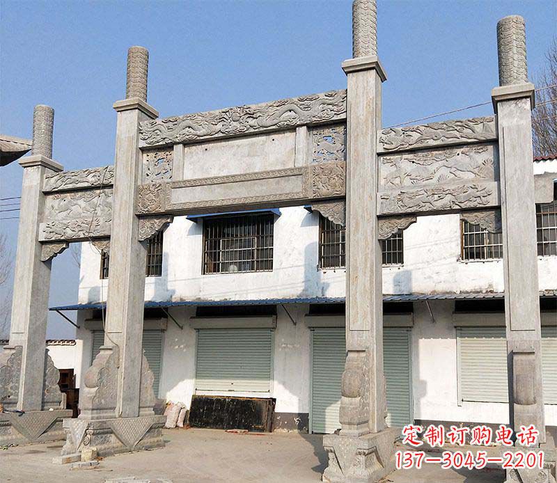 益阳石牌坊雕塑——传承中国传统文化