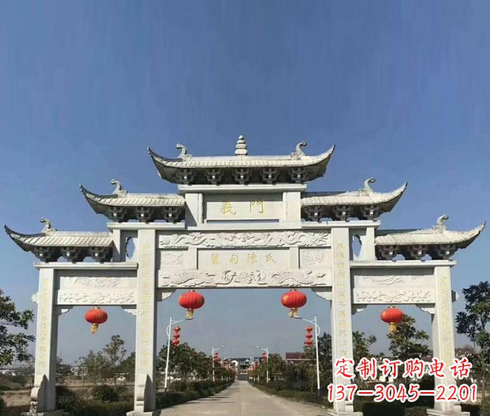益阳传承百年,村口牌楼雕塑的历史