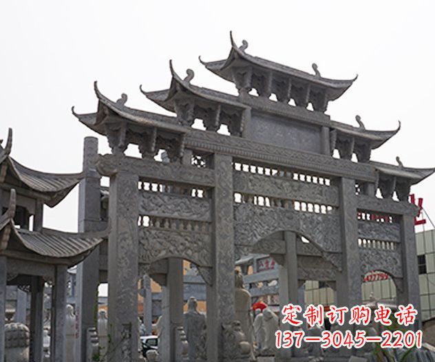 益阳牌坊石雕传承传统文化的艺术精品