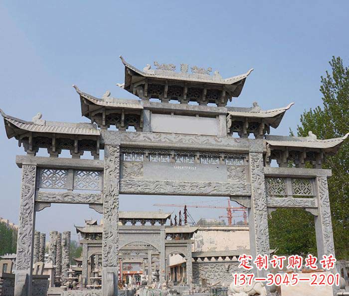 益阳大理石牌坊雕塑传承中国古典文化