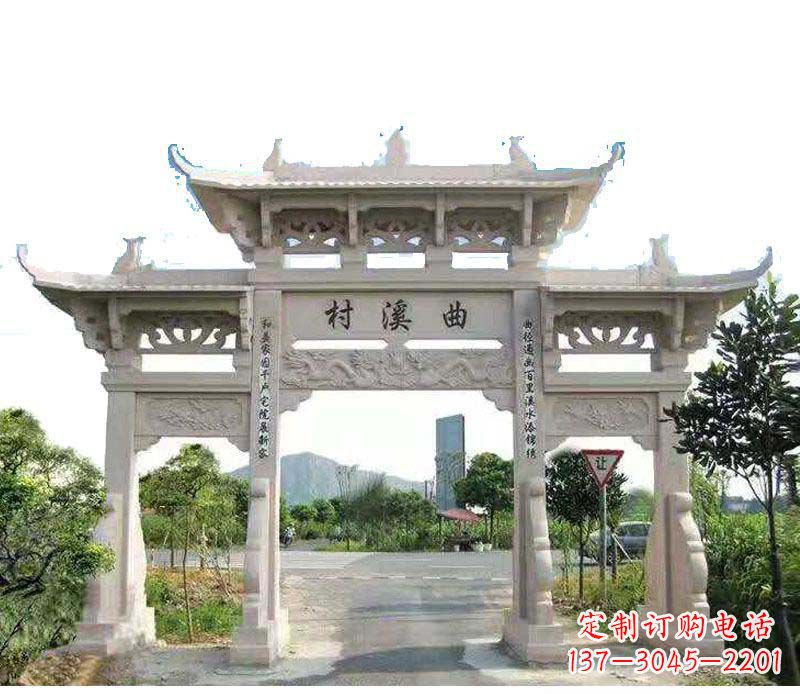 益阳精美牌坊雕塑——村庄的艺术瑰宝