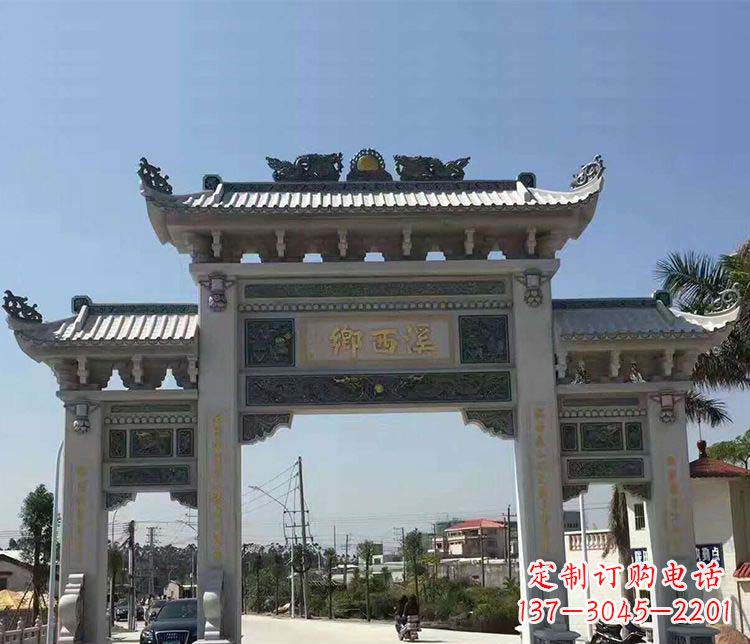 益阳石牌坊雕塑——缅怀深厚的历史情谊