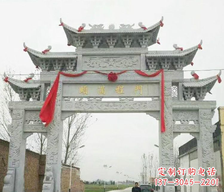 益阳牌坊雕塑纪念历史,传承文化