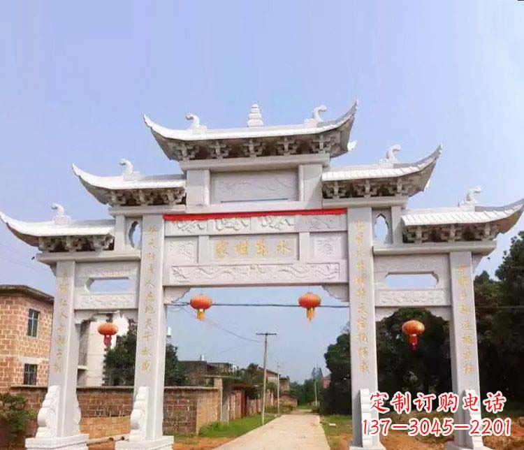 益阳传承村庄牌坊石雕文化