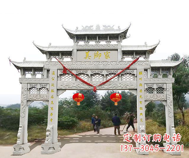益阳牌坊雕塑珍贵的传统文化