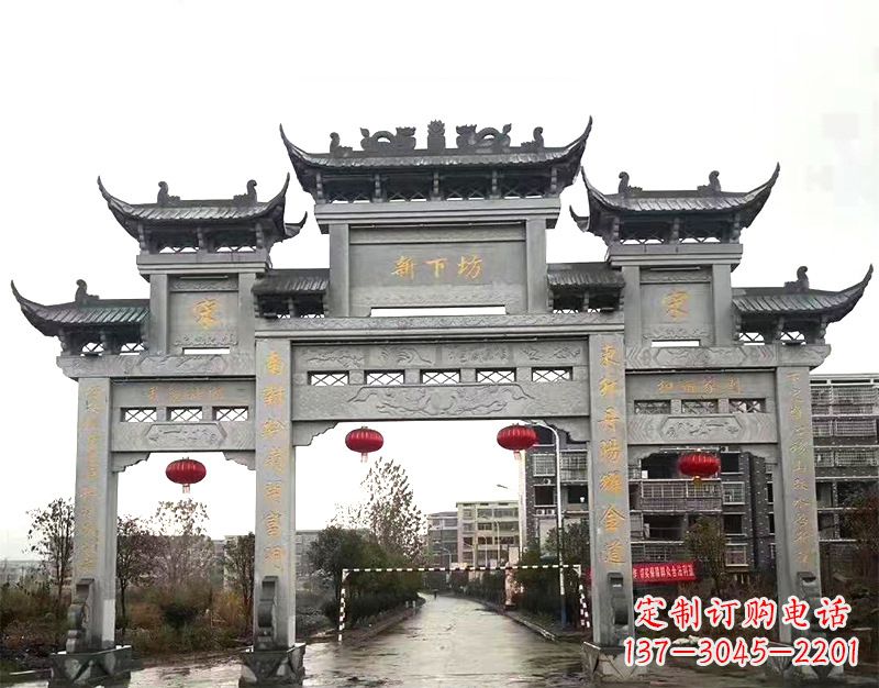 益阳村庄石牌坊雕刻传统工艺的精美瑰宝