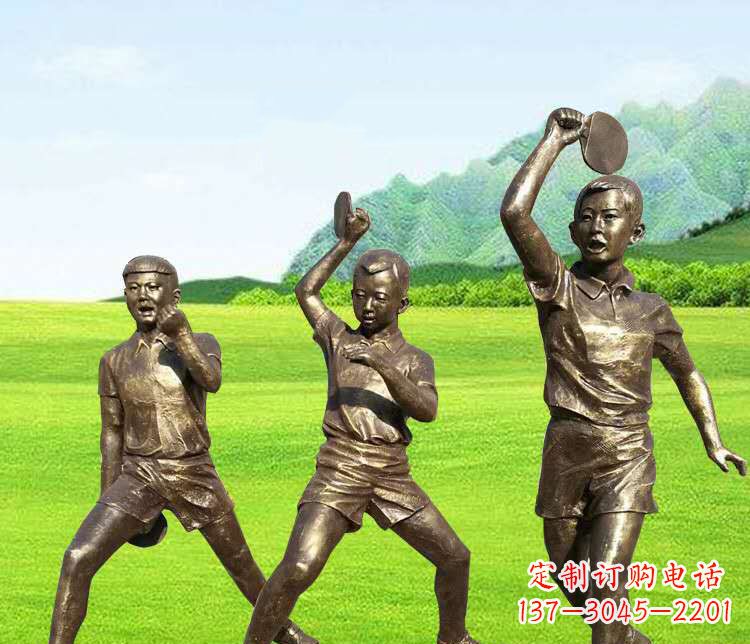益阳乒乓球雕塑激发运动热情