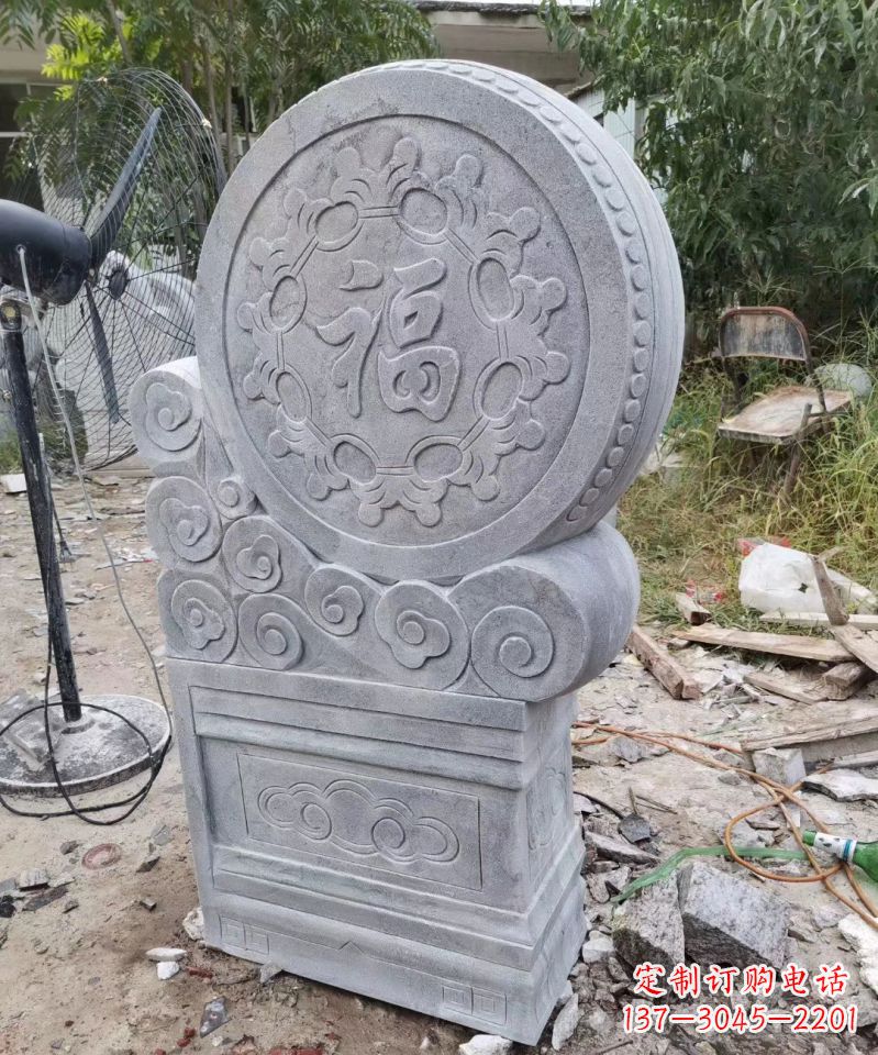 益阳大理石抱鼓石雕门墩的美丽