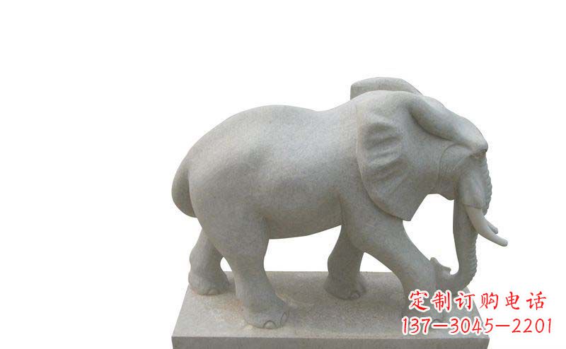 益阳大象雕塑大理石大象公园的精美艺术