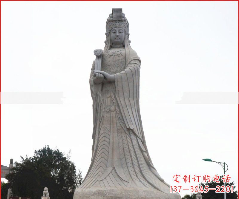 益阳大理石大型妈祖神像雕塑