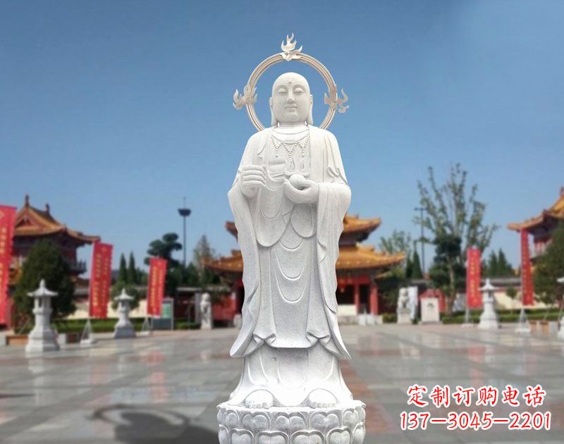益阳大理石地藏菩萨雕塑象征佛法的传承