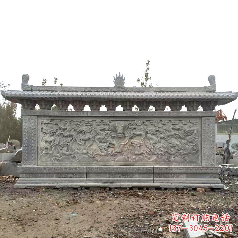 益阳大理石影壁雕塑美丽的艺术精品