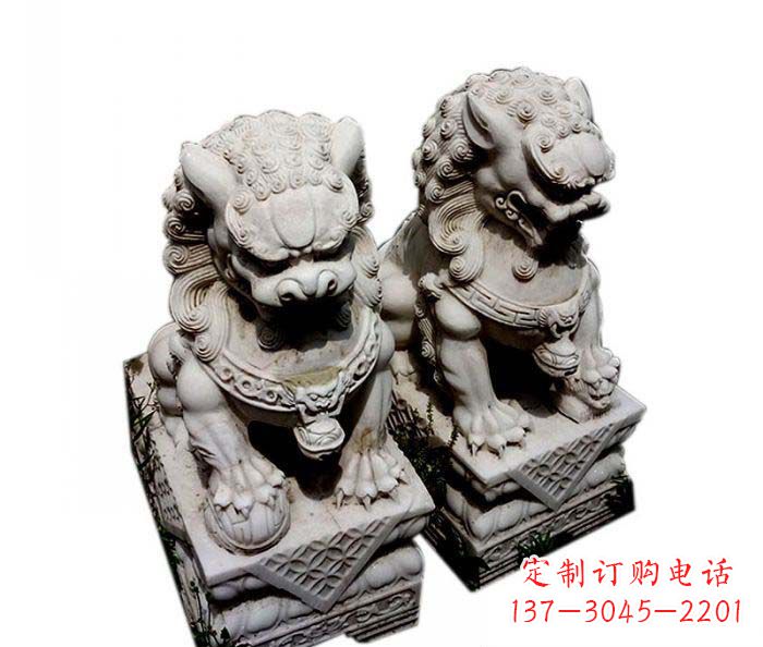 益阳大理石仿古石狮子雕塑